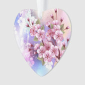 Sakura rose sur la peinture Arrière - plan (devant)