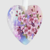 Sakura rose sur la peinture Arrière - plan (devant)