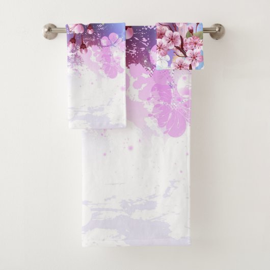 Sakura rose sur la peinture Arrière - plan (En situation)