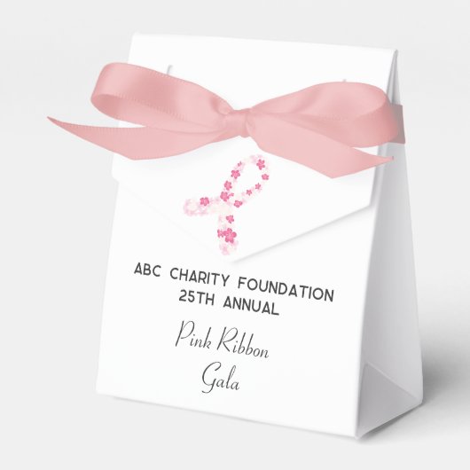 Sakura Roze Borstkanker Fundraiser QR-code Bedankdoosjes (Voorkant Zijde)