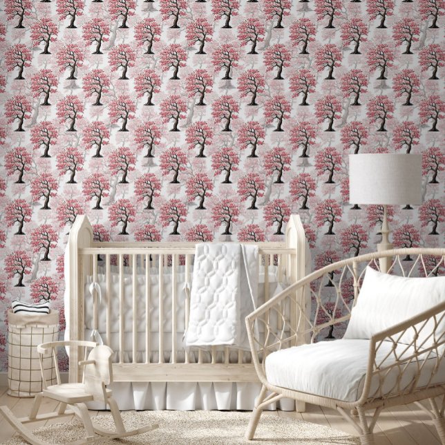 Sakura roze kersenbloesem boomontwerp behang (Creator heeft geüpload)