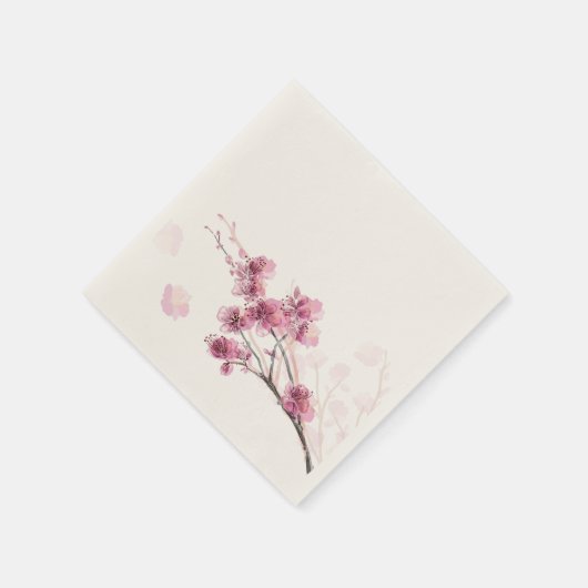 Sakura Roze Papieren servetten (50 stuks) (Hoek)