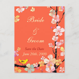 Sakura Save the Date Wedding Briefkaarten