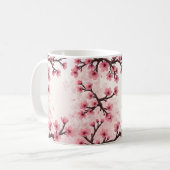 Sakura Serenity Mug - Élégance de la fleur de ceri (Devant gauche)