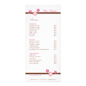 Sakura Spa Menu Sjabloon - dubbelzijdig (Voorkant)