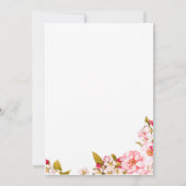 Sakura Spring botanical waterverf floral Wedding Kaart (Achterkant)