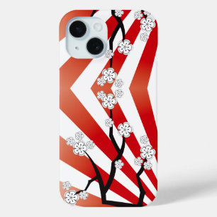 Sakura Sunrise Zen Stripes White Cherry Blossom