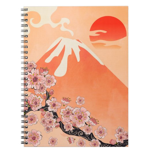 Sakura-tak en vulcano notitieboek (Voorkant)