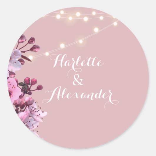 Sakura Theme Ronde Sticker (Voorkant)
