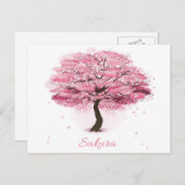 Sakura Tree in Blossom Briefkaart (Voorkant / Achterkant)