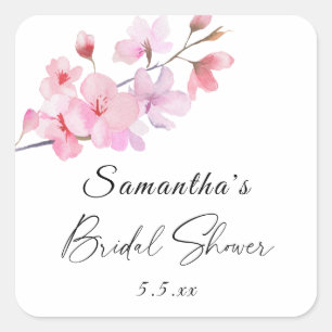 Sakura - Trouwfeest bruidsfeest Vierkante Sticker