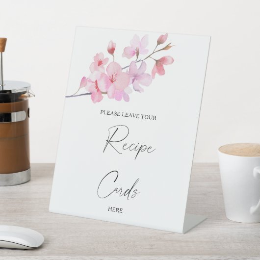 Sakura - Uw recept kaart hier Poster Reclamebord Met Voetstuk (Insitu)