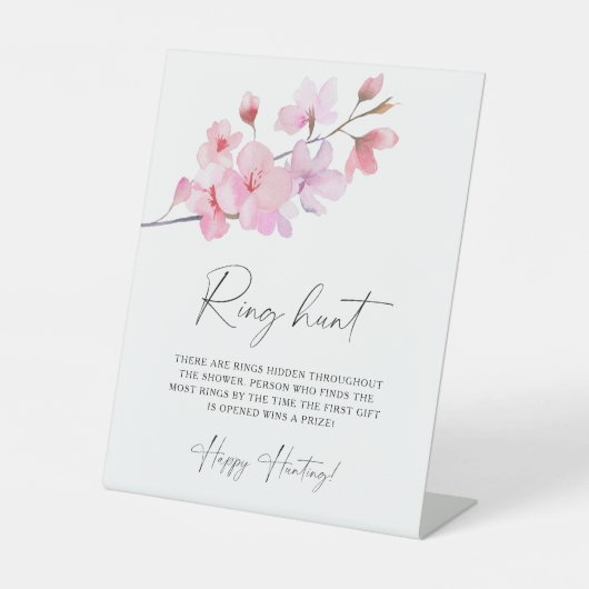 Sakura - vrijgezellenfeest jaagspel reclamebord met voetstuk (Voorkant)