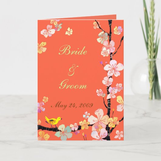 Sakura Wedding Invitation Kaart (Voorkant)