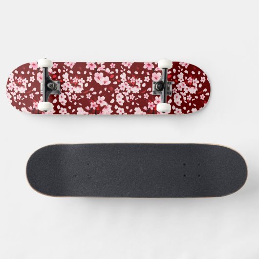Sakurafubuki Sakura Petals Pattern Skateboard (Horizontaal)