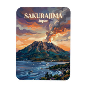 Sakurajima Japan -> Sakurajima Japan Magneet
