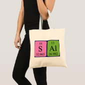 Sal periodieke lijstnaam canvas tas (Voorkant (product))