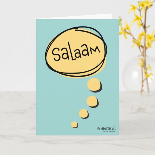 Salaam & Dua - Simple Kaart (Gele Bloem)
