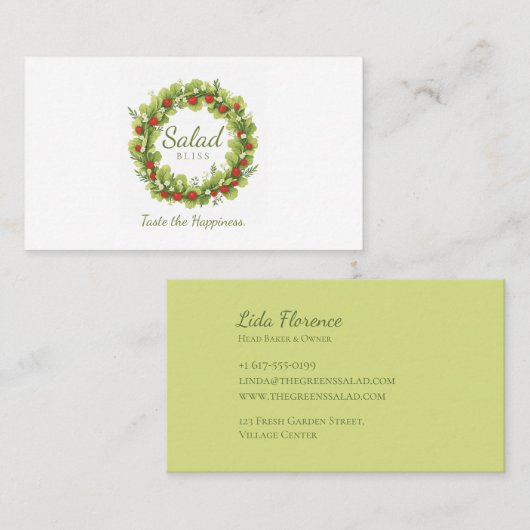 Salad Bliss Visitekaartje (Voorkant / Achterkant)