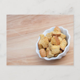 Salad Croutons in een kom Briefkaart