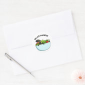 Salad-mander Funny Salamander Animal Pun Ronde Sticker (Envelop)