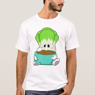Salad met beker koffie t-shirt