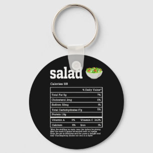 Salad Nutrition Feiten Thanksgiving Voedsel Mannen Sleutelhanger