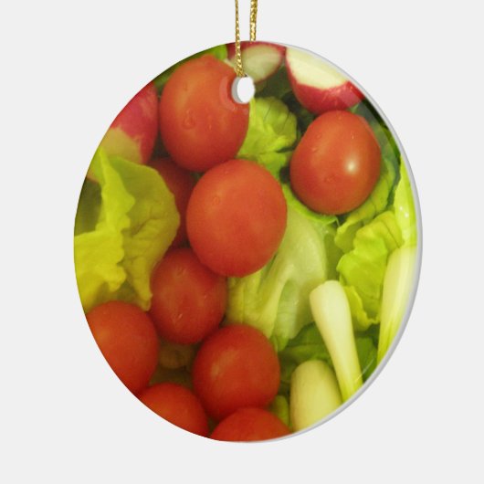 Salad Vegetables Custom Birthday Keramisch Ornament (Links)