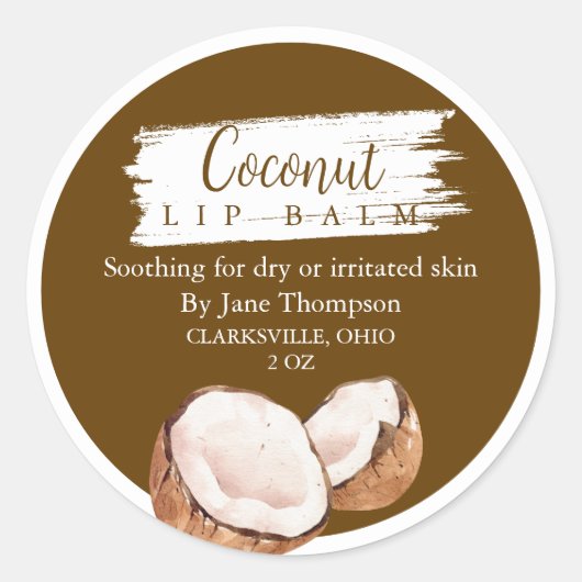 Salade de coco / baume / Étiquette de savon (Devant)