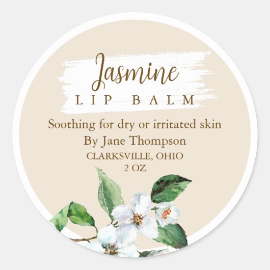 Salade de jasmin / baume / Étiquette de savon (Devant)