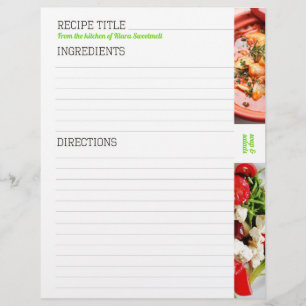 Salade de soupe papier de recette manuscrit person