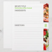 Salade de soupe papier de recette manuscrit person (Devant / Derrière)