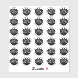 Salade Huwelijks Plaatskaart Maaltijd Menu Keuze Sticker