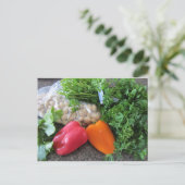 Salade ingrediënten briefkaart (Staand voorkant)