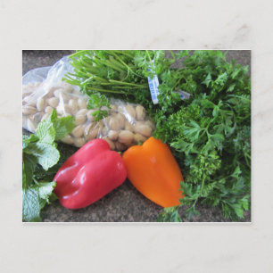 Salade ingrediënten briefkaart
