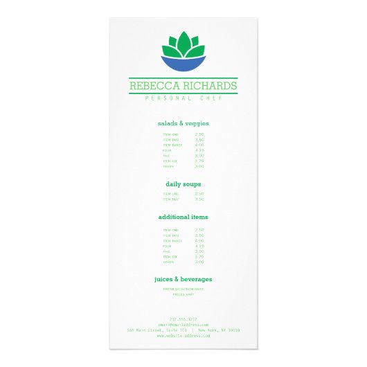 Salade saine Légumes Menu de restauration, Circula (Devant)