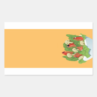 Salade stickers voor voedingsproducten