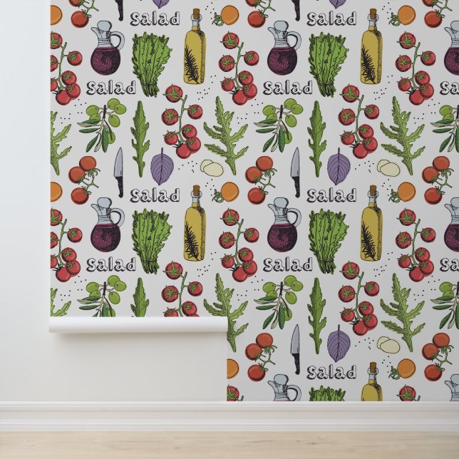 Saladepatroon Behang (Applicatie)