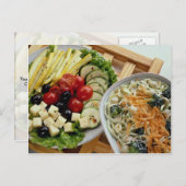 Salades dineren alfresco briefkaart (Voorkant / Achterkant)
