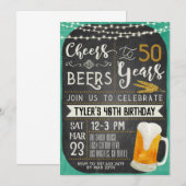 Salades et bières Invitation 50e anniversaire (Devant / Derrière)