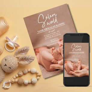 Salam World Musulman Faire-part de naissance islam