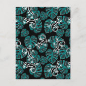 Salamander en Green Leaf Pattern Briefkaart (Voorkant)