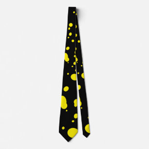 Salamander Imprimer Jaune Noir Noir Cravate