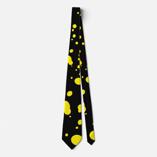 Salamander Imprimer Jaune Noir Noir Cravate (Devant)