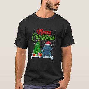 Salamander Kerstboom Lichten Grappige Kerstmis Sal T-shirt