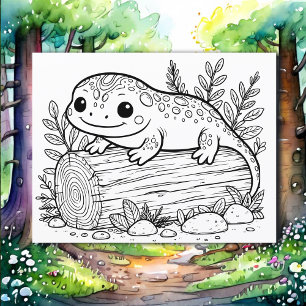 Salamander Page de coloriage de l'enfant