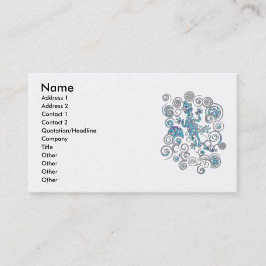 Salamander Visitekaartje (Voorkant)