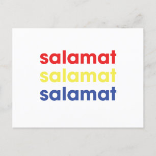 "Salamat" Dank je Briefkaart