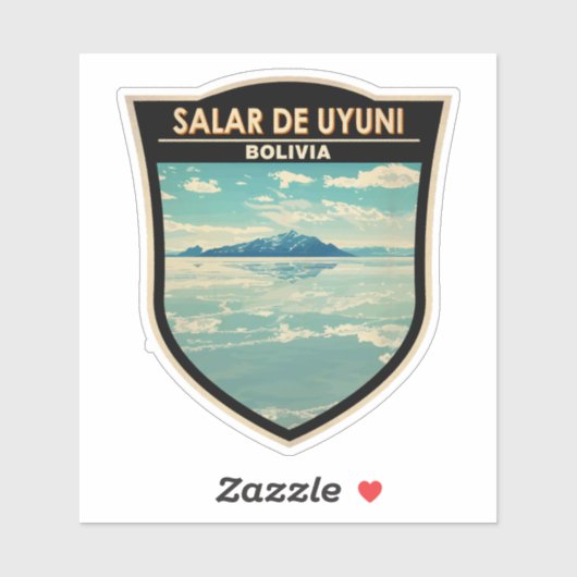 Salar de Uyuni Bolivia Reizen Kunst Badge Sticker (Vel)