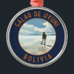 Salar de Uyuni Bolivie Cercle retro en détresse<br><div class="desc">Salar de Uyuni dans un style vectoriel. Salar de Uyuni,  au milieu des Andes dans le sud-ouest de la Bolivie,  est le plus grand appartement salé au monde.</div>